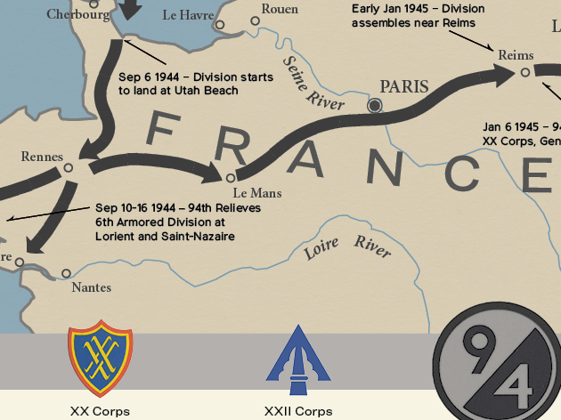 94th Infantry Division Campaign Map