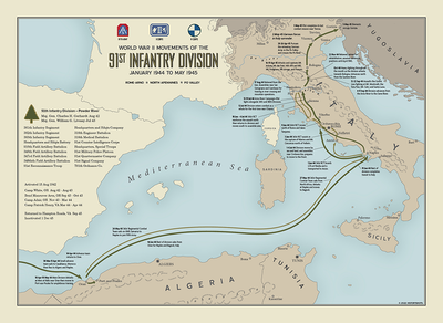 91st Infantry Division Campaign Map